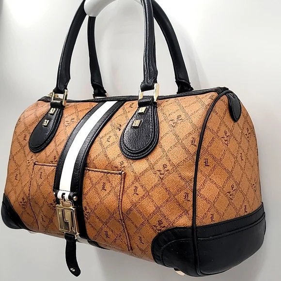 LAMB 🐑Gwen Stefani Mandeville Monogram Leather Satchel Boston Speedy Doc…